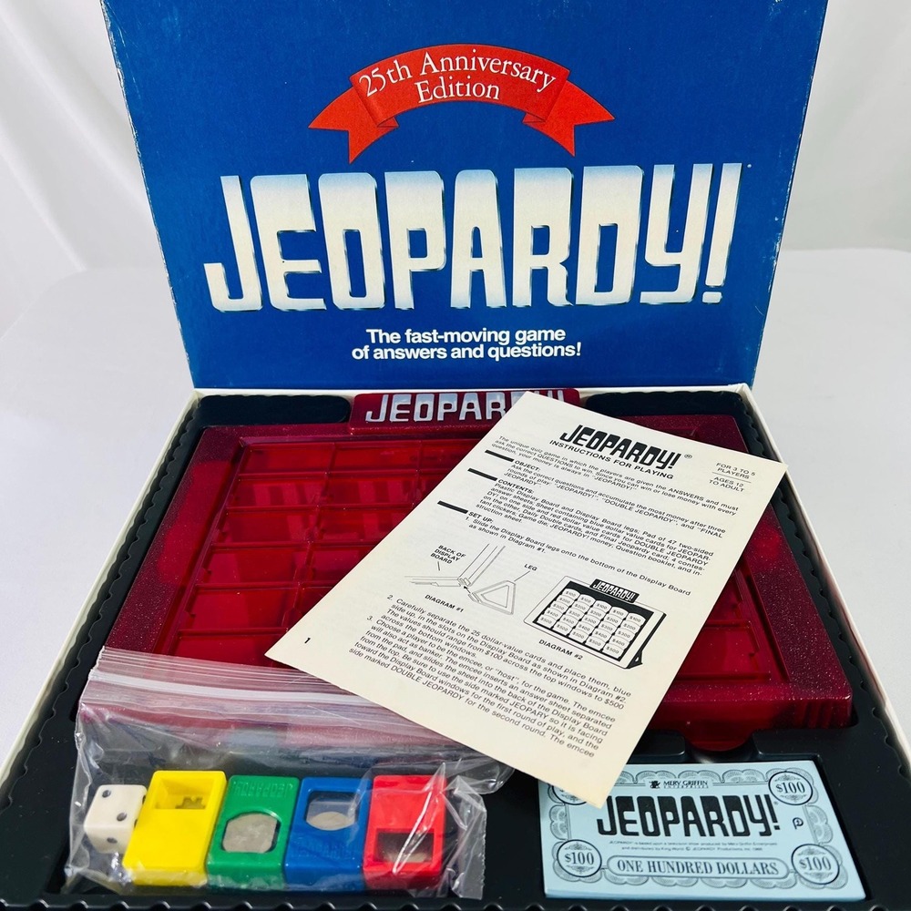 Jeopardy! 25th Anniversary Edition 1990 Pressman Game #5456 - Complete  (3685)